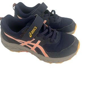 ASICS Kids Navy and Pink Running Shoes